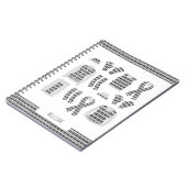 Cahier photo d'objets à motif Argyle gris (Côté gauche)