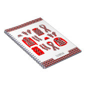 Cahier Photo d'objets à motif Argyle Rouge (Côté Droit)