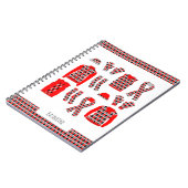 Cahier Photo d'objets à motif Argyle Rouge (Côté gauche)