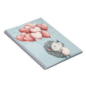 Cahier photo d'un hérisson mignon avec spirale en (Côté Droit)