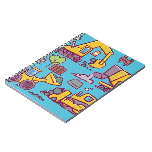 Cahier photo en spirale à thème construction pour  (Côté gauche)