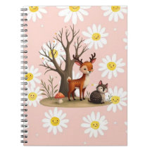 Cahier photo en spirale Cerf et Hérisson Mignons