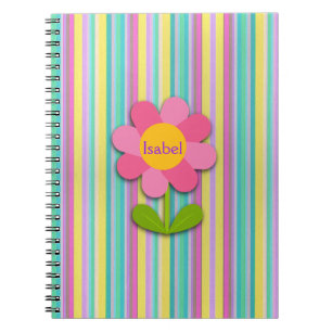 Cahier photo en spirale de fleurs personnalisé