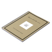 Cahier photo en spirale noir et bronzé moderne sim (Côté gauche)