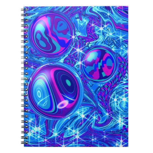 Cahier photo spirale bleu rose violet (Devant)