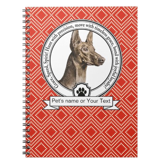 Cahier photo spirale Credo Pharaoh Hound (Devant)