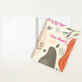 Cahier photo spirale d'art de feuilles boho (Devant avec enveloppe)
