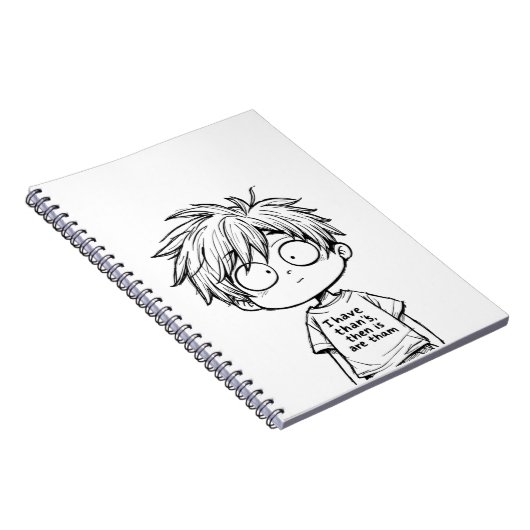 Cahier photo spirale garçon anime chibi drôle (Côté Droit)