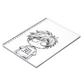 Cahier photo spirale garçon anime chibi drôle (Côté gauche)