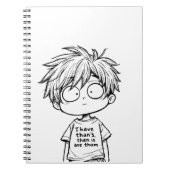 Cahier photo spirale garçon anime chibi drôle (Devant)