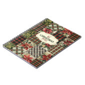 Cahier photo spirale Noël Patchwork vintage (Côté gauche)