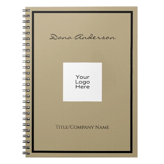 Cahier photo spirale noir et bronzé simple moderne (Devant)