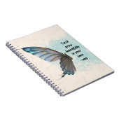 Cahier photo spirale papillon vintage bleu beige (Côté Droit)