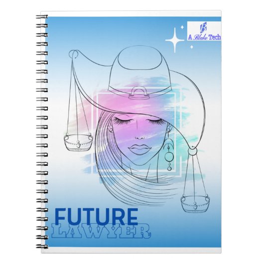 Cahier photo spirale pour futur avocat bleu et bla (Devant)