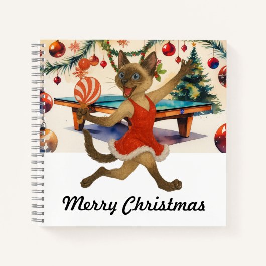 Cahier Ping Pong à thème de Noël pour les amateurs (Devant)