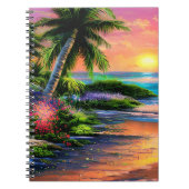 Cahier Plage Tropicale, Coucher de Soleil sur l'Oc (Devant)