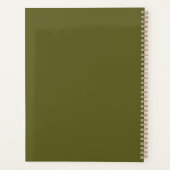 Cahier planificateur papillon esthétique vert ment (Dos)