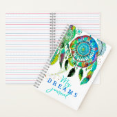 Cahier Plume Attrape-Rêves Bleu Clair Aquarelle (À l'intérieur)