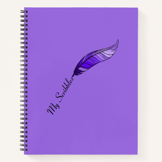 Cahier - Plume de stylo violet (Devant)
