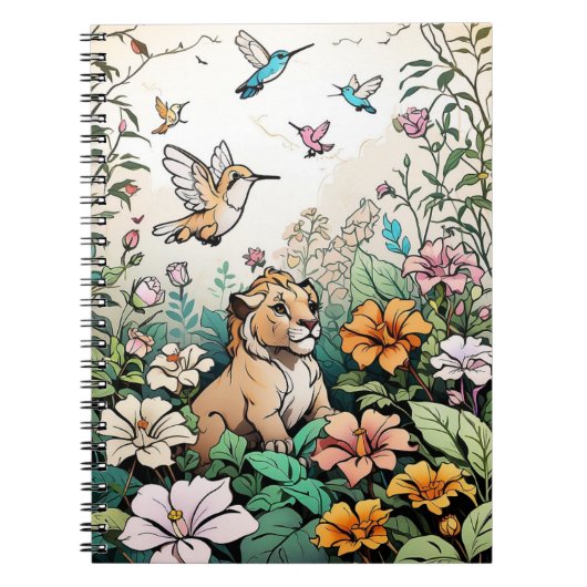 Cahier pour enfants avec des animaux de dessin ani (Devant)