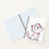 Cahier pour enfants avec un mignon chaton blanc et (Intérieur)