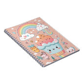 Cahier pour enfants motif cool avec cupcake et arc (Côté Droit)