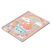 Cahier pour enfants motif cool avec cupcake et arc (Côté gauche)