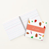 Cahier pour enfants motif feuille mignonne pour fi (Intérieur)