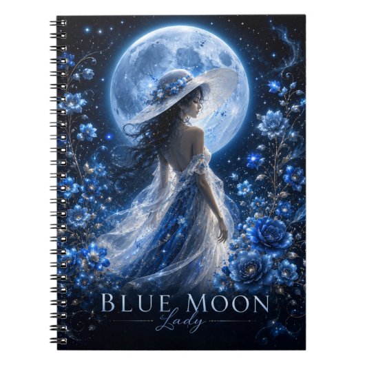 Cahier Premium Blue Moon Lady Version Sombre (Devant)
