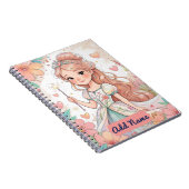 Cahier Princesse Fleurie – Nom éditable (Côté Droit)