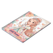 Cahier Princesse Fleurie – Nom éditable (Côté gauche)