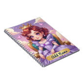 Cahier Princesse Violette – Nom personnalisable (Côté Droit)