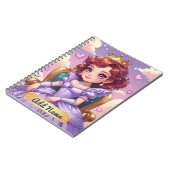 Cahier Princesse Violette – Nom personnalisable (Côté gauche)