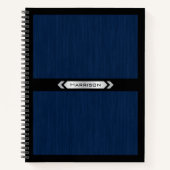 Cahier Professionnel Bleu Marine Argent Exécutif (Devant)