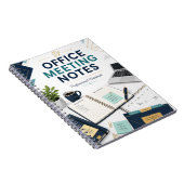 Cahier Professionnel de Notes de Réunion de Bureau (Côté Droit)
