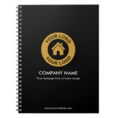 Cahier promotionnel personnalisé avec logo et text (Devant)