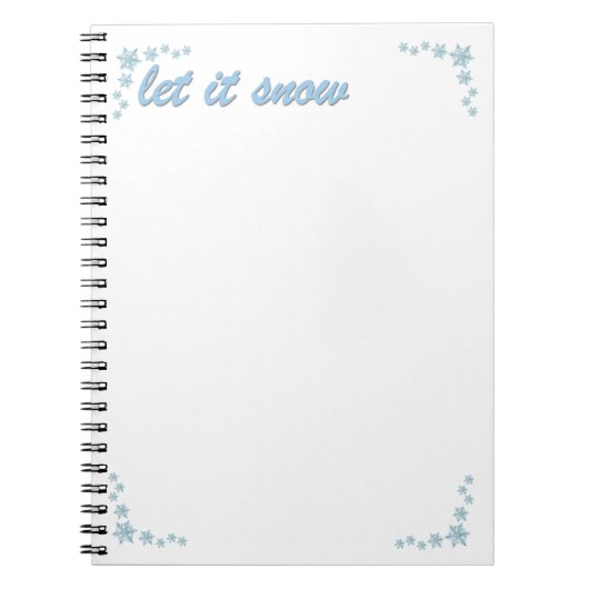 Cahier Que la neige tombe (Devant)