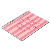 Cahier rayé bonbon rose (Côté gauche)