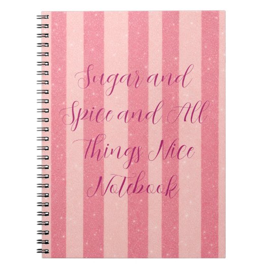 Cahier rayé bonbon rose (Devant)