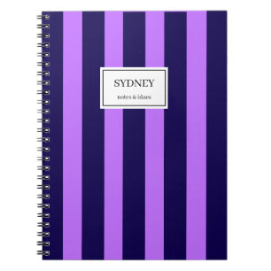 Cahier rayé classique Journal à nom personnalisé
