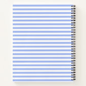 Cahier rayé moderne bleu poudre (Dos)