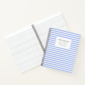 Cahier rayé moderne bleu poudre (Intérieur)