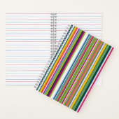 Cahier rayé vertical multicolore (À l'intérieur)