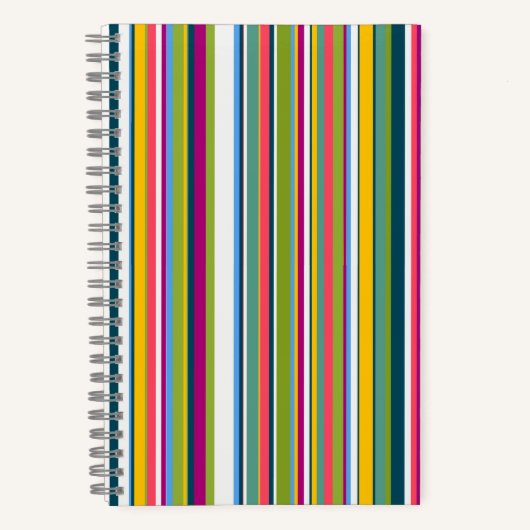 Cahier rayé vertical multicolore (Recto)