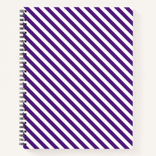 Cahier rayé violet/blanc (Devant)