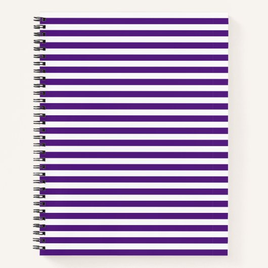 Cahier rayé violet et blanc (Devant)