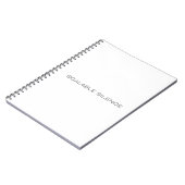 Cahier relié minimaliste Scalable Silence (Côté gauche)