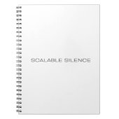 Cahier relié minimaliste Scalable Silence (Devant)