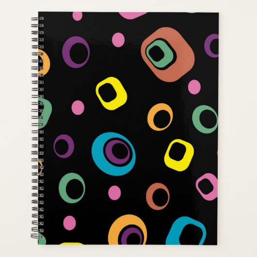 Cahier Relié Mod Rétro Géométrique Abstrait (Devant)