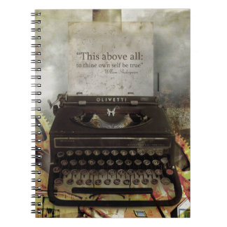 Cahier relié Steampunk Citation Shakespeare